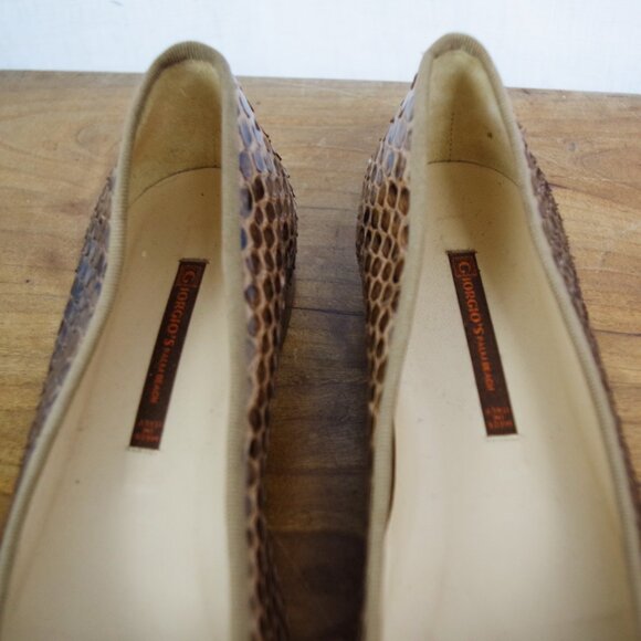 Giorgio's of Palm Beach Snakeskin Italian Made Flats Size 36 - Picture 7 of 10